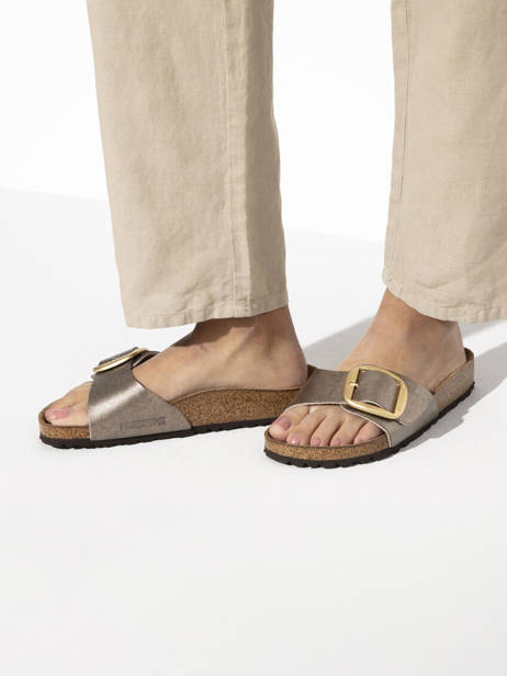 Slippers Madrid Big Buckle Birkenstock Beige women 1016237 ander zicht 2